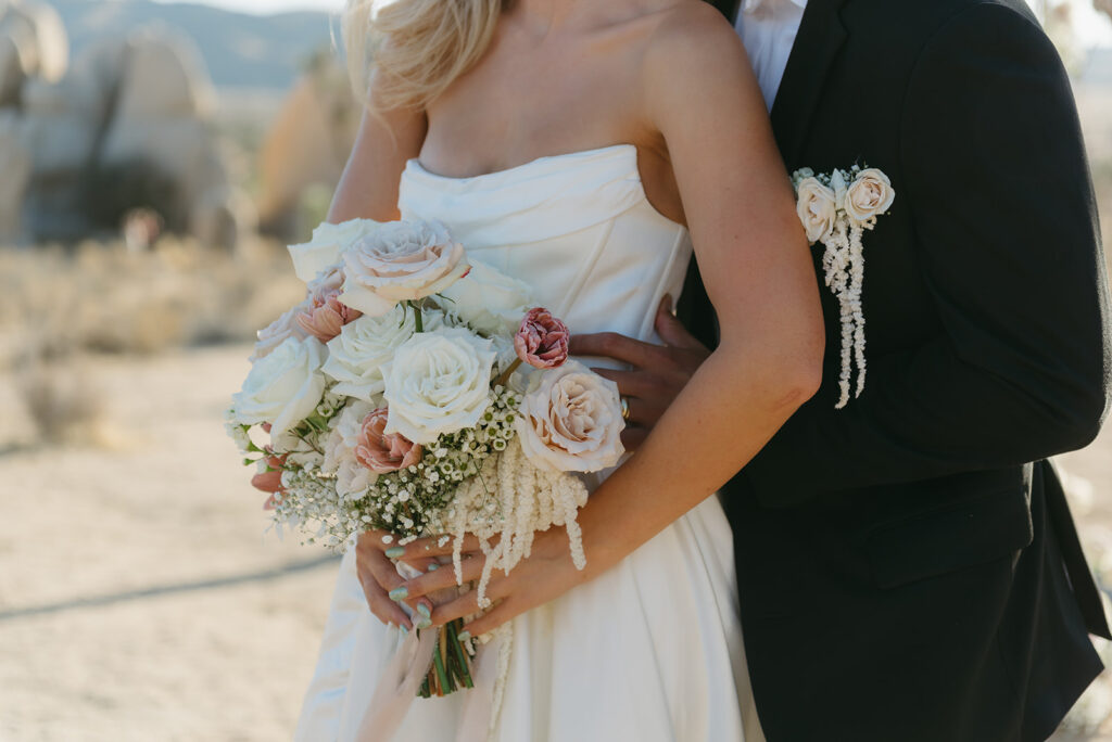 joshua tree sunset elopement at hidden valley picnic area