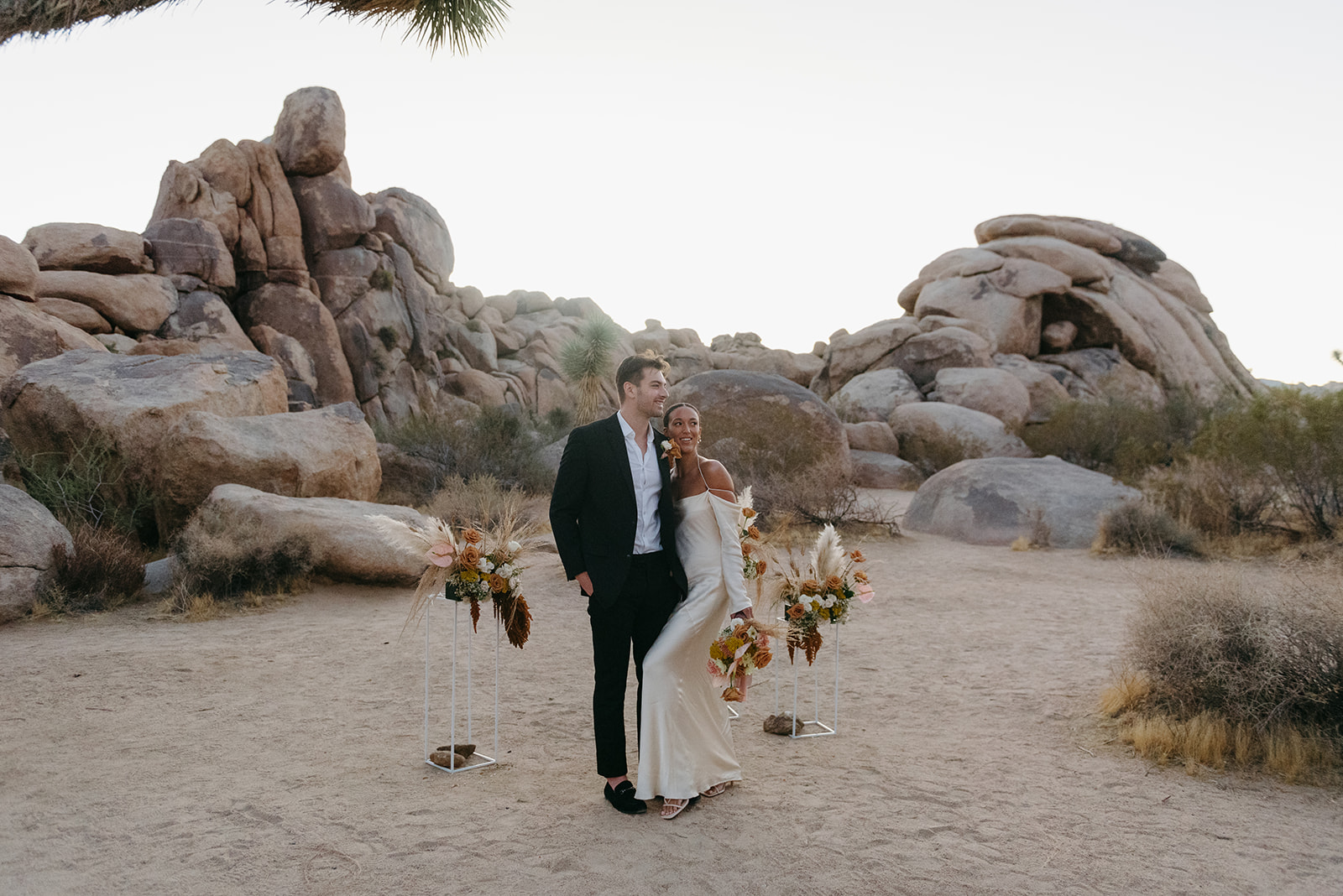 joshua tree elopement at quail springs picnic area