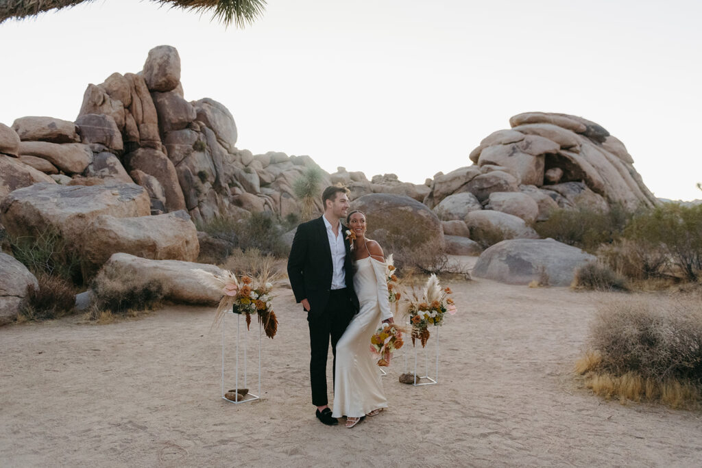 boho joshua tree elopement