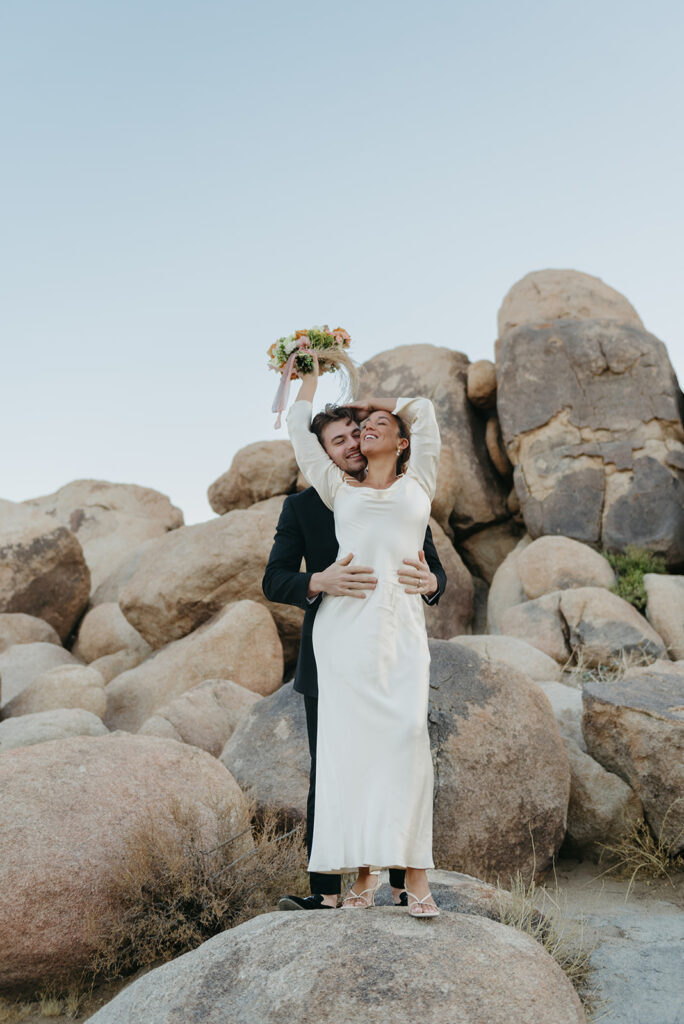 joshua tree elopement at quail springs picnic area