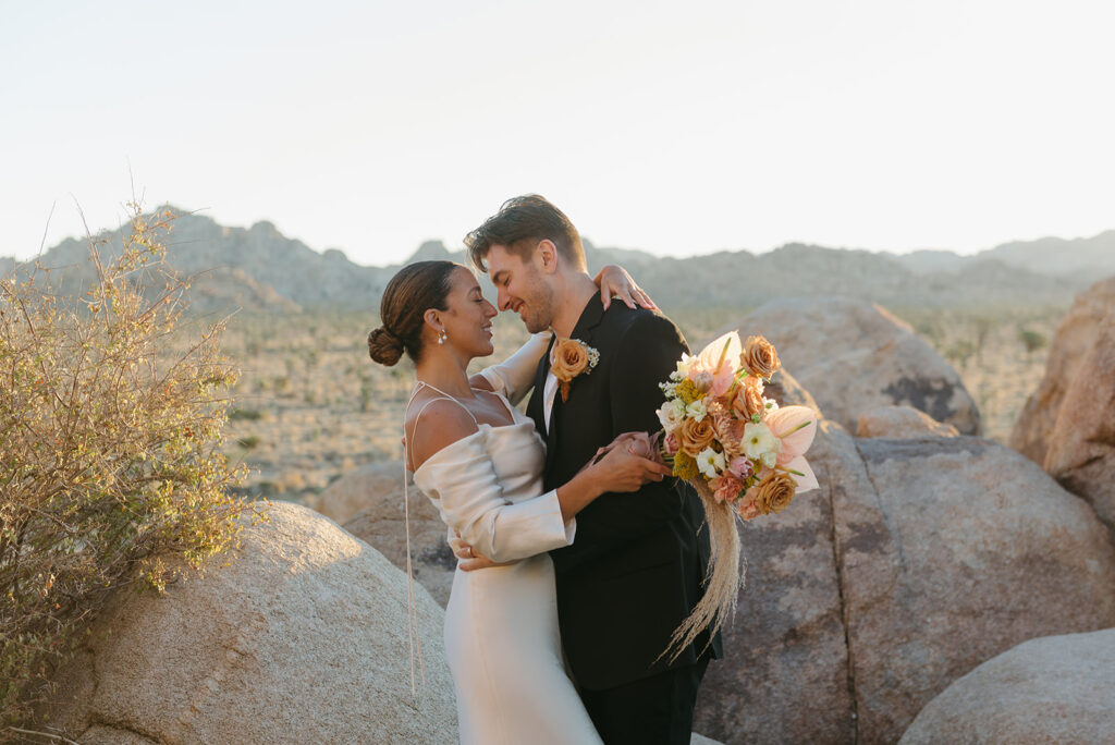 joshua tree elopement at quail springs picnic area